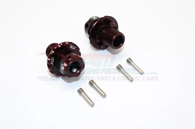 Aluminum Hex Adapters For 1:8 Arrma Nero 6S / Arrma Fazon 6S / Thunder Tiger K-Rock / Team Magic E6 Iii Hx - 2Pcs Set Brown 1