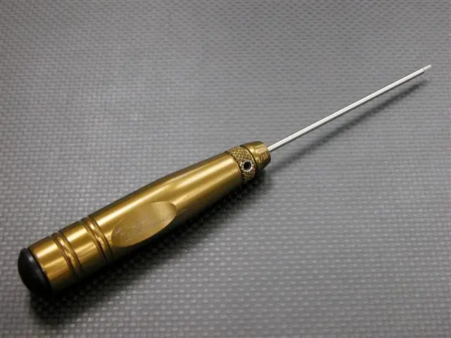 Aluminum Hex Screw Driver With 1/16 Steel Long Pin - 1Pc Golden Black 1