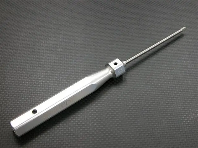 Aluminum Hex Screw Driver With 1/8 Steel Long Pin - 1Pc Silver 1