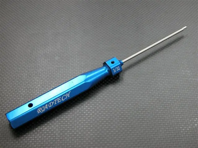 Aluminum Hex Screw Driver With 3/32 Steel Long Pin - 1Pc Blue 1