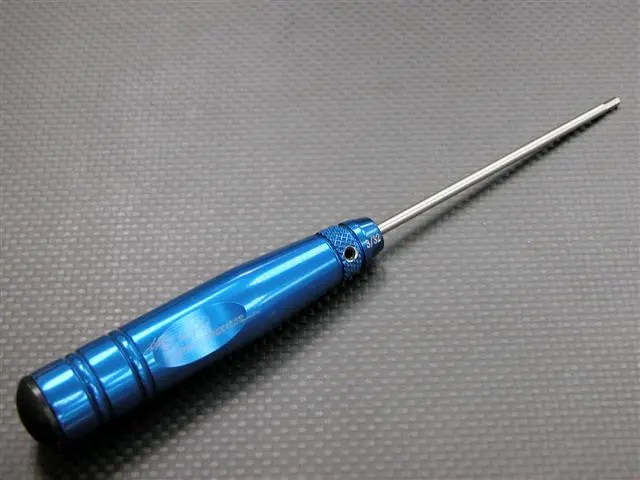 Aluminum Hex Screw Driver With 3/32 Steel Long Pin - 1Pc Blue 1