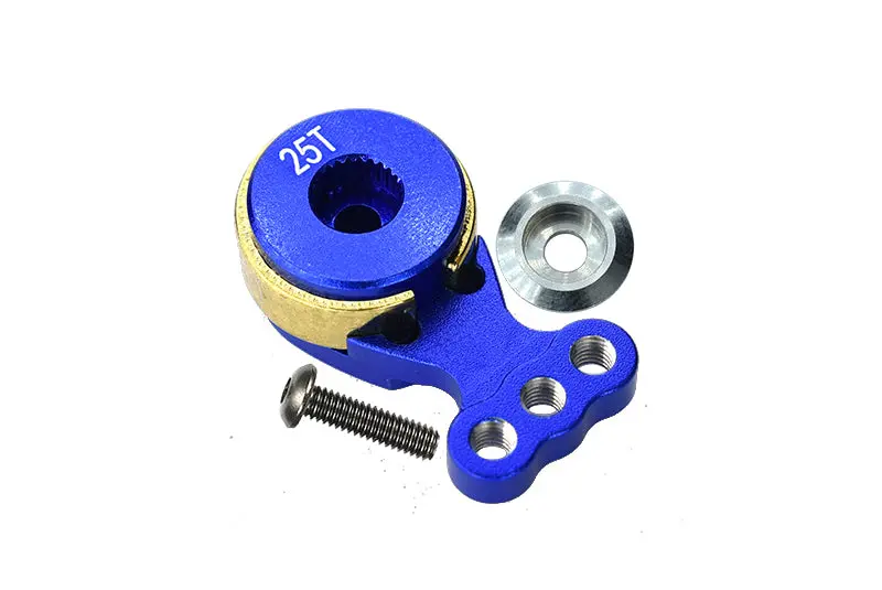 Aluminum Hi-Torque Servo Horn For 25T Spline Output Shaft - 1Pc Blue 1