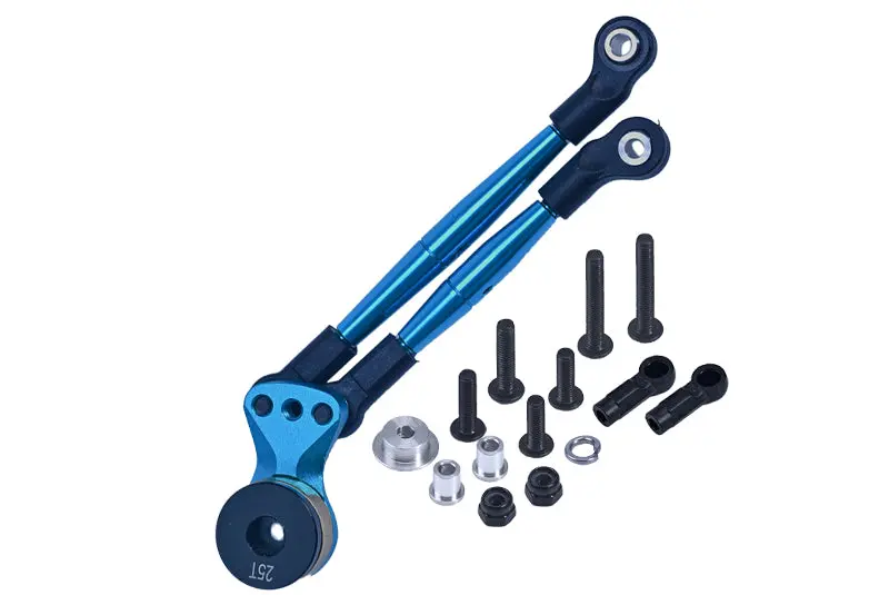 Aluminum Hi-Torque Servo Saver 25T With Aluminum Tie Rod For Tamiya 1/12 Rc Lunch Box - Sky Blue 1