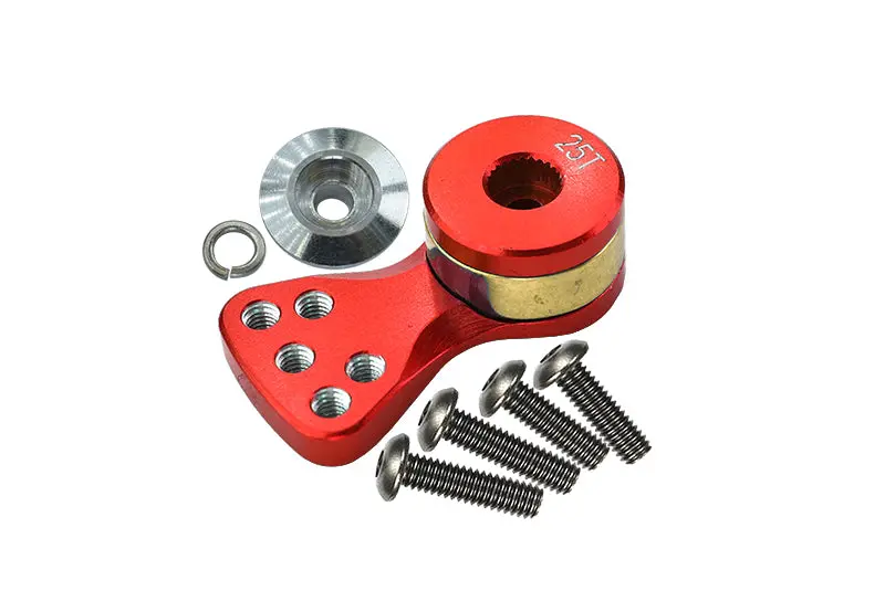 Aluminum Hi-Torque Servo Saver For 25T Spline Output Shaft (L) - 1Pc Red 1