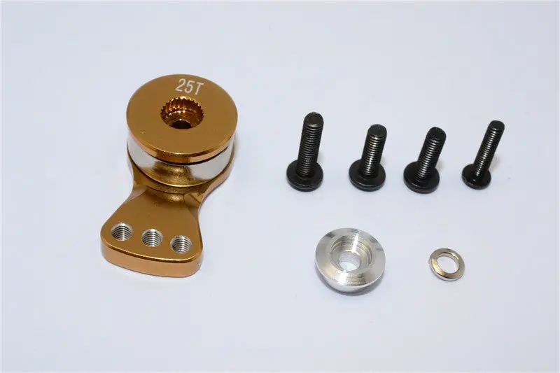 Aluminum Hi-Torque Servo Saver For 25T Spline Output Shaft (M) - 1Pc Titanium 1