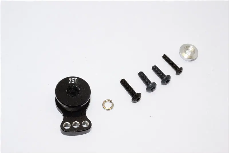 Aluminum Hi-Torque Servo Saver For 25T Spline Output Shaft (S) - 1Pc Black 1