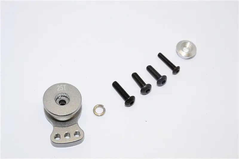 Aluminum Hi-Torque Servo Saver For 25T Spline Output Shaft (S) - 1Pc Gray Silver 1