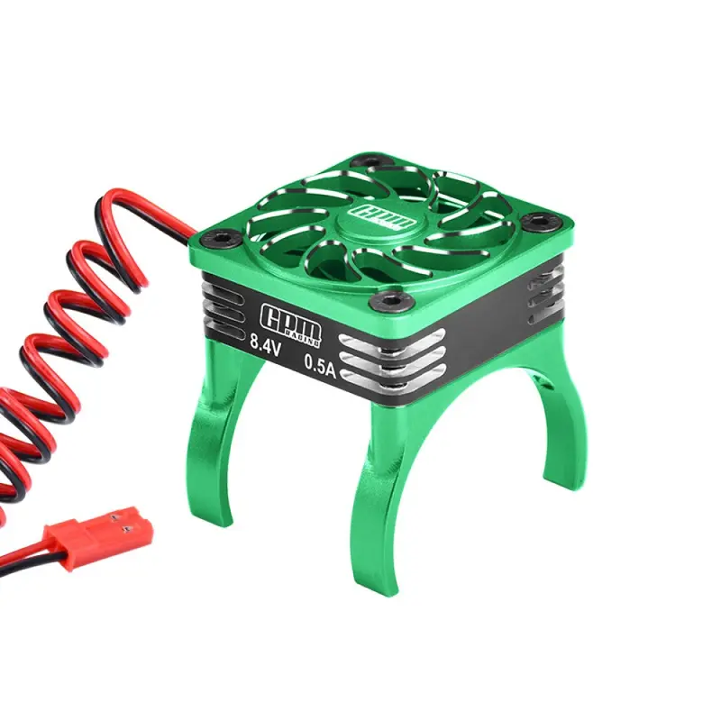 Aluminum High Speed Cooling Fan 20000 Rpm Compatible With 36Mm Motor For Traxxas 1:16 Mini Maxx / Mini Slash / Xrt Vxl 3S / 1:8 Jato 4X4 Upgrades - Green 1