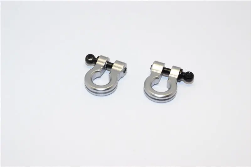 Aluminum Hook For Rc Crawler, Jeep, And Truck Models - 2Pcs Set Gray Silver 1