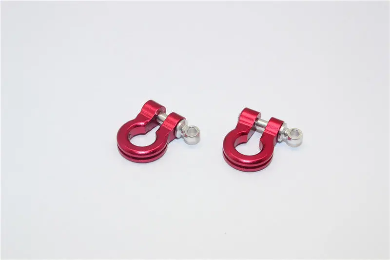 Aluminum Hook For Rc Crawler, Jeep, And Truck Models - 2Pcs Set Red 1