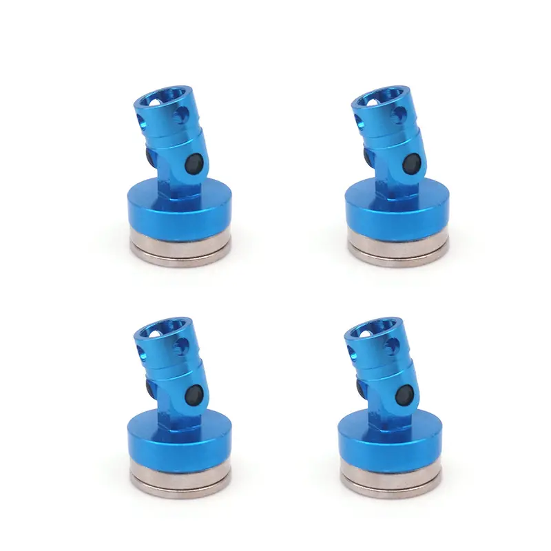Aluminum Magnetic Stealth Invisible Body Post Mount For 1:10 Rc Cars - 4Pcs Blue 1