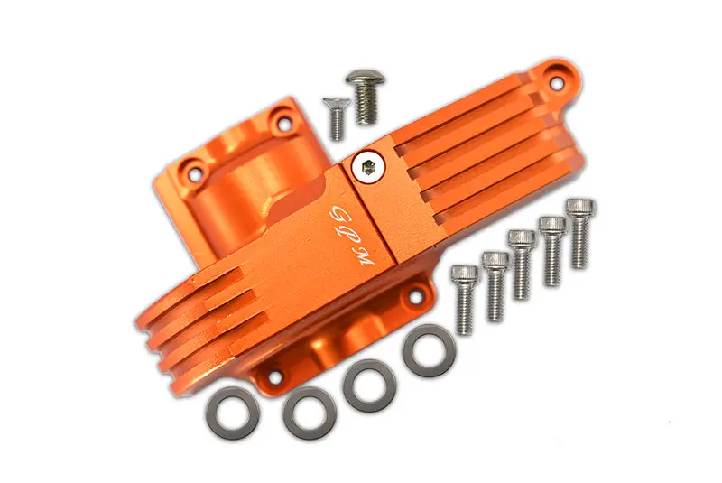 Aluminum Main Gear Cover For Traxxas 1:10 4Wd Maxx 89076-4 / 4Wd Maxx With Widemaxx 89086-4 / 1:8 4Wd Maxx Slash 6S 102076-4 Upgrades - Orange 1