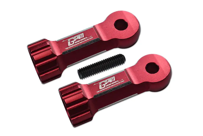 Aluminum Middle Shaft Head For Arrma 1:10 Kraton 4S Ara102690 / Vorteks 3S Ara4305v3 / Outcast 4S Ara102692- 3Pc Set Red 1