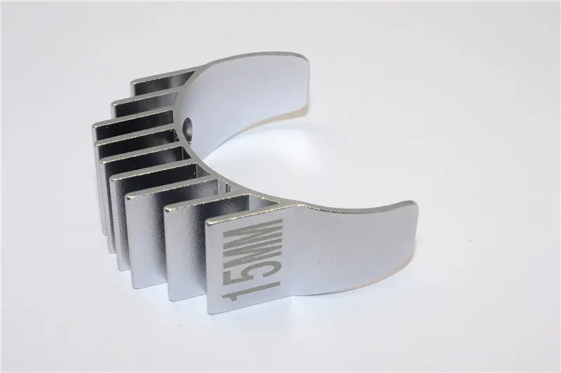 Aluminum Motor Heat Sink Mount 15Mm For 1/10 05, 540, 360 Motor - 1Pc Gray Silver 1