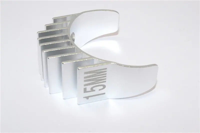Aluminum Motor Heat Sink Mount 15Mm For 1/10 05, 540, 360 Motor - 1Pc Silver 1