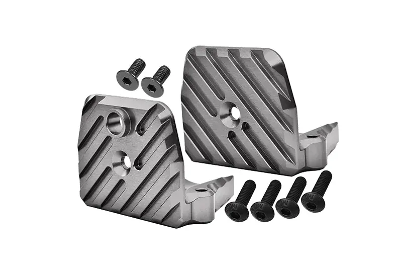 Aluminum Motor Heatsink Mount For Traxxas 1:5 X Maxx 6S / X Maxx 8S / Xrt 8S Monster Truck Upgrades - 1 Set Gray Silver 1