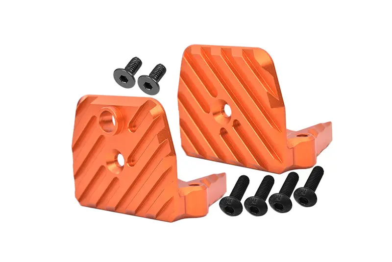 Aluminum Motor Heatsink Mount For Traxxas 1:5 X Maxx 6S / X Maxx 8S / Xrt 8S Monster Truck Upgrades - 1 Set Orange 1