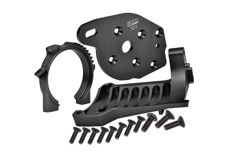 Aluminum Motor Mounts For Traxxas 1:10 Maxx 89076-4 / Maxx With Widemaxx 89086-4 Monster Truck Upgrades - Black 1