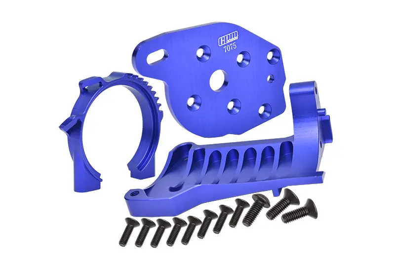 Aluminum Motor Mounts For Traxxas 1:10 Maxx 89076-4 / Maxx With Widemaxx 89086-4 Monster Truck Upgrades - Blue 1