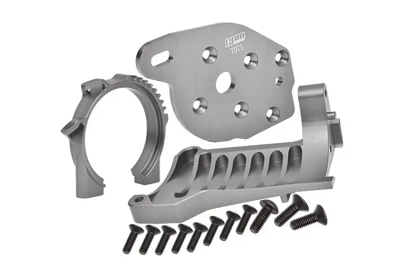 Aluminum Motor Mounts For Traxxas 1:10 Maxx 89076-4 / Maxx With Widemaxx 89086-4 Monster Truck Upgrades - Gray Silver 1