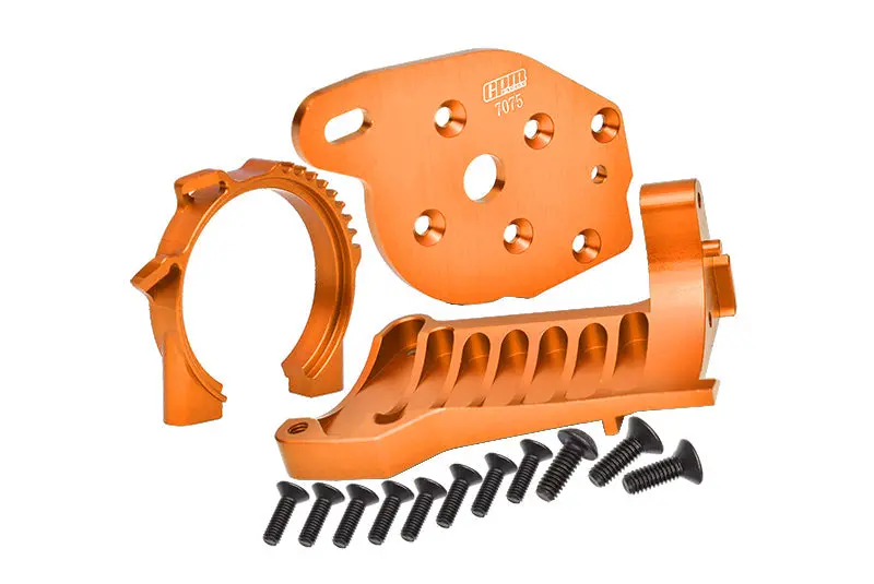 Aluminum Motor Mounts For Traxxas 1:10 Maxx 89076-4 / Maxx With Widemaxx 89086-4 Monster Truck Upgrades - Orange 1