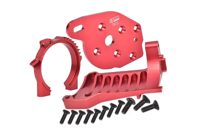 Aluminum Motor Mounts For Traxxas 1:10 Maxx 89076-4 / Maxx With Widemaxx 89086-4 Monster Truck Upgrades - Red 1