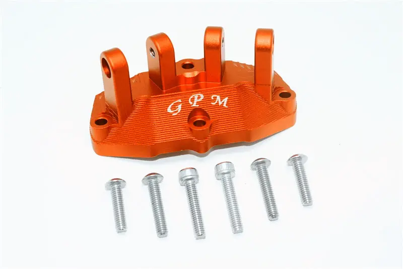 Aluminum Mount For Upper Gearbox Rear Upper Suspension Links For Losi 1:6 Super Baja Rey 4X4 / Super Baja Rey 2.0 / Super Rock Rey V2 / Super Baja Rey Bnd Upgrades - Orange 1
