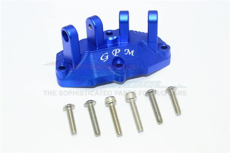 Aluminum Mount For Upper Gearbox Rear Upper Suspension Links Losi 1:6 Super Baja Rey 4X4 / Super Baja Rey 2.0 / Super Rock Rey V2 / Super Baja Rey Bnd Upgrades - Blue 1