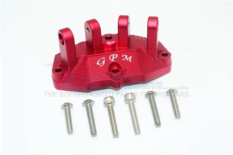 Aluminum Mount For Upper Gearbox Rear Upper Suspension Links Losi 1:6 Super Baja Rey 4X4 / Super Baja Rey 2.0 / Super Rock Rey V2 / Super Baja Rey Bnd Upgrades - Red 1