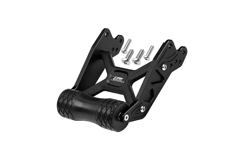 Aluminum Rear Adjustable Wheelie For Losi 1:8 Lmt 4Wd Solid Axle Monster Truck Los04022 / Lmt Grave Digger / Son-Uva Digger Los04021 Upgrades - 5Pc Set Black 1