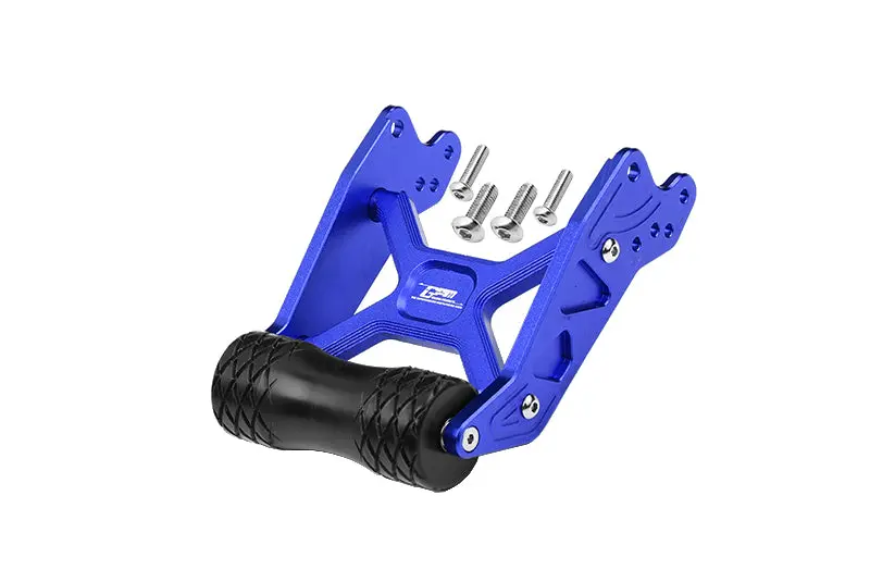 Aluminum Rear Adjustable Wheelie For Losi 1:8 Lmt 4Wd Solid Axle Monster Truck Los04022 / Lmt Grave Digger / Son-Uva Digger Los04021 Upgrades - 5Pc Set Blue 1