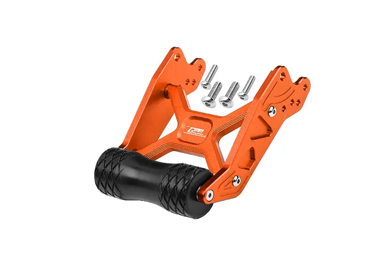 Aluminum Rear Adjustable Wheelie For Losi 1:8 Lmt 4Wd Solid Axle Monster Truck Los04022 / Lmt Grave Digger / Son-Uva Digger Los04021 Upgrades - 5Pc Set Orange 1