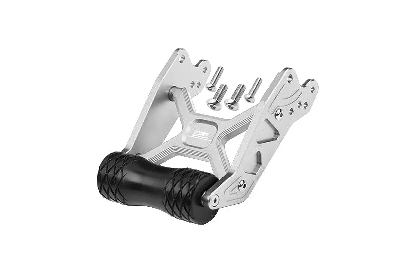 Aluminum Rear Adjustable Wheelie For Losi 1:8 Lmt 4Wd Solid Axle Monster Truck Los04022 / Lmt Grave Digger / Son-Uva Digger Los04021 Upgrades - 5Pc Set Silver 1
