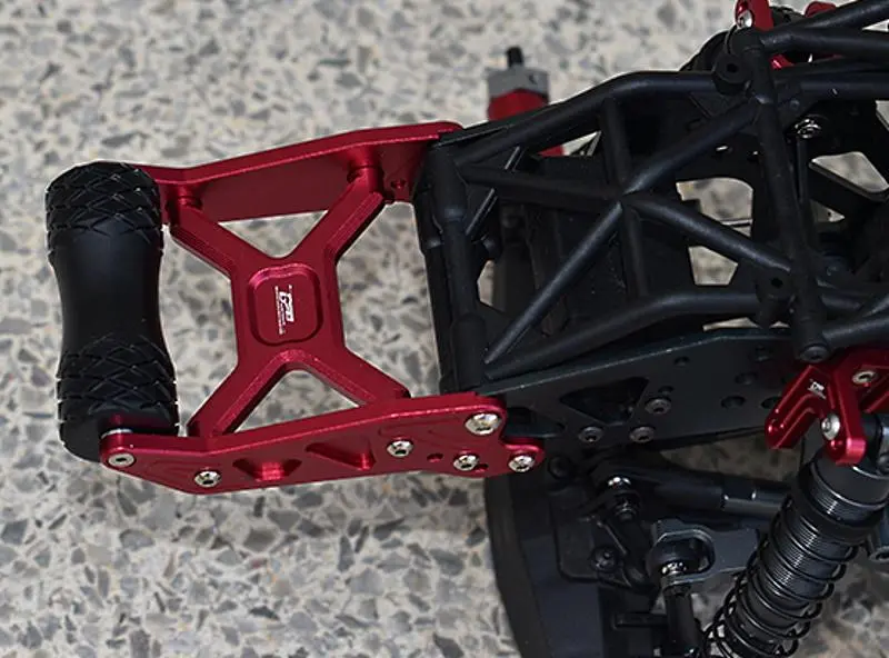 Aluminum Rear Adjustable Wheelie For Losi 1:8 Lmt 4Wd Solid Axle Monster Truck Los04022 / Lmt Grave Digger / Son-Uva Digger Los04021 Upgrades - 5Pc Set Silver 2