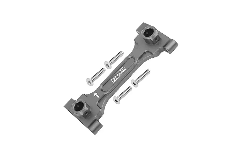 Aluminum Rear Chassis Brace For Axial 1/6 Scx6 Jeep Jlu Wrangler Axi05000 - 5Pc Set Gray Silver 1