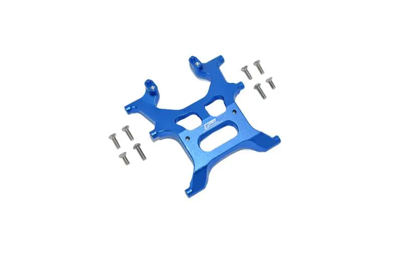 Aluminum Rear Chassis Support Frame For Axial 1:10 Scx10 Iii Jeep Wrangler Axi03007 / Jeep Gladiator Axi03006 - 9Pc Set Blue 1