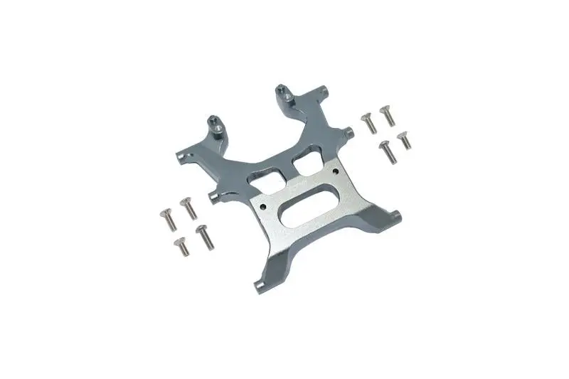 Aluminum Rear Chassis Support Frame For Axial 1:10 Scx10 Iii Jeep Wrangler Axi03007 / Jeep Gladiator Axi03006 - 9Pc Set Gray Silver 1