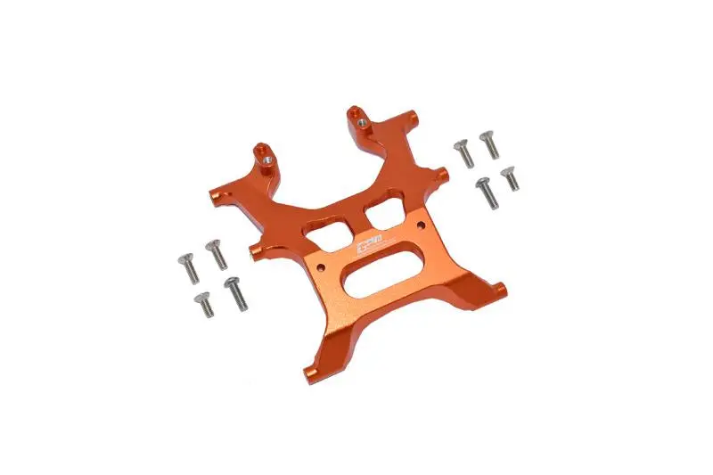 Aluminum Rear Chassis Support Frame For Axial 1:10 Scx10 Iii Jeep Wrangler Axi03007 / Jeep Gladiator Axi03006 - 9Pc Set Orange 1