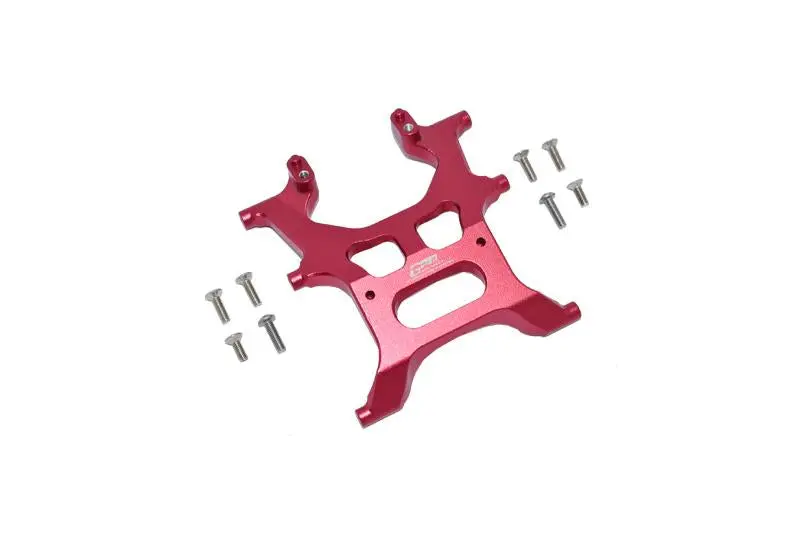 Aluminum Rear Chassis Support Frame For Axial 1:10 Scx10 Iii Jeep Wrangler Axi03007 / Jeep Gladiator Axi03006 - 9Pc Set Red 1