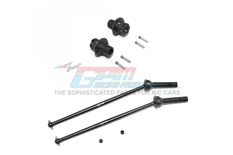 Aluminum Rear Cvd Drive Shaft + 13Mm Hex For Arrma 1:8 Kraton 6S / Outcast 6S / Notorious 6S / Kraton 6S V5 / Notorious 6S V5 -10Pc Set Black 1