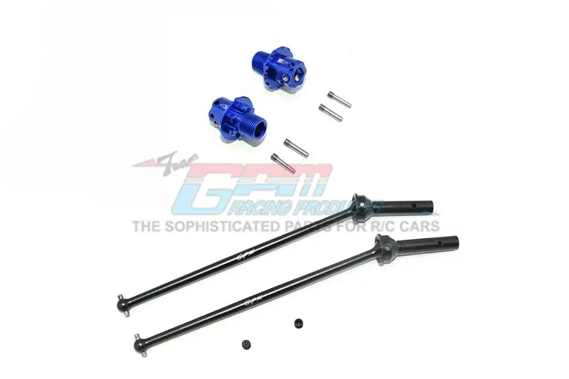 Aluminum Rear Cvd Drive Shaft + 13Mm Hex For Arrma 1:8 Kraton 6S / Outcast 6S / Notorious 6S / Kraton 6S V5 / Notorious 6S V5 -10Pc Set Blue 1