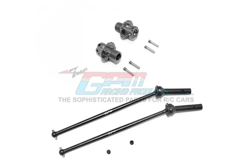 Aluminum Rear Cvd Drive Shaft + 13Mm Hex For Arrma 1:8 Kraton 6S / Outcast 6S / Notorious 6S / Kraton 6S V5 / Notorious 6S V5 -10Pc Set Gray Silver 1