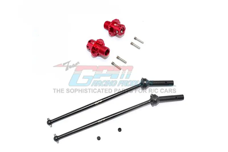 Aluminum Rear Cvd Drive Shaft + 13Mm Hex For Arrma 1:8 Kraton 6S / Outcast 6S / Notorious 6S / Kraton 6S V5 / Notorious 6S V5 -10Pc Set Red 1