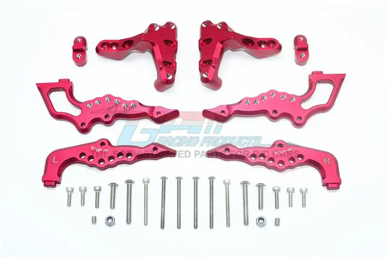 Aluminum Rear Damper Mount For Losi 1:6 4Wd Super Baja Rey Los05013 / Super Baja Rey 2.0 Los05021 Upgrades - Red 1