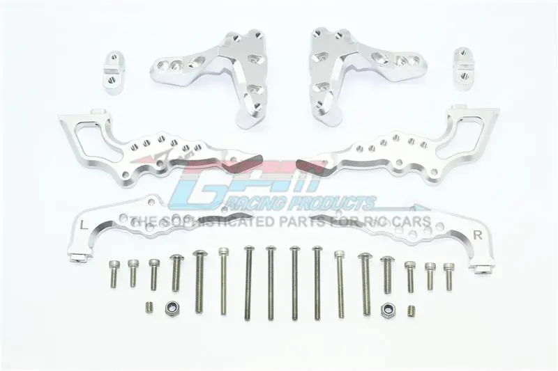 Aluminum Rear Damper Mount For Losi 1:6 4Wd Super Baja Rey Los05013 / Super Baja Rey 2.0 Los05021 Upgrades - Silver 1