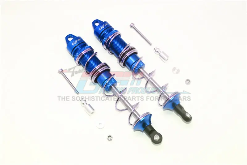 Aluminum Rear Double Section Spring Dampers 135Mm For Arrma 1:8 Kraton 6S / Outcast 6S / Notorious 6S / Kraton 6S V5 / Notorious 6S V5 - 1Pr Set Blue 1
