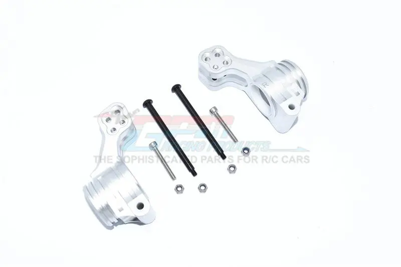 Aluminum Rear Knuckle Arms For Arrma 1:5 Kraton 8S Blx / Outcast 8S Blx / Kraton Exb Roller - 2Pc Set Silver 1