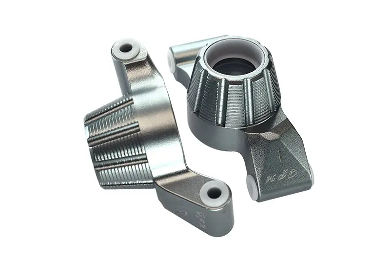 Aluminum Rear Knuckle Arms For Traxxas 1:10 4Wd Maxx 89076-4 / 4Wd Maxx With Widemaxx 89086-4 / 1:8 4Wd Maxx Slash 6S 102076-4 Upgrades - Gray Silver 1