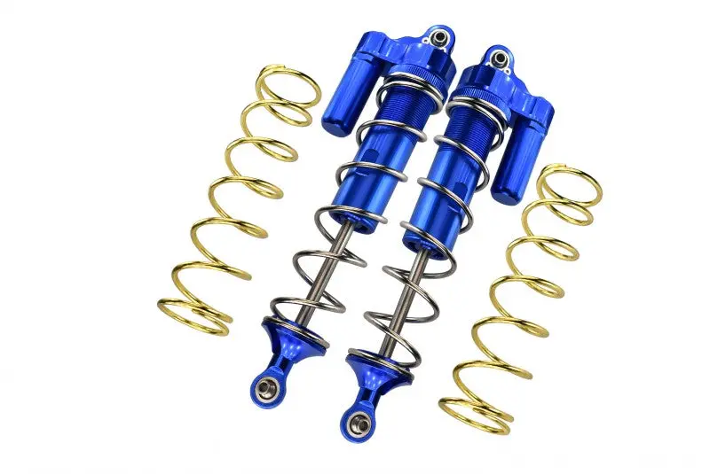 Aluminum Rear L-Shape Piggy Back Spring Dampers 187Mm For Arrma 1:5 Kraton 8S Blx / Outcast 8S Blx / Kraton Exb Roller - 4Pc Set Blue 1