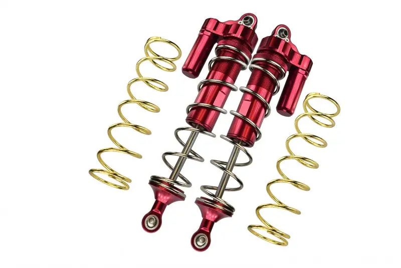 Aluminum Rear L-Shape Piggy Back Spring Dampers 187Mm For Arrma 1:5 Kraton 8S Blx / Outcast 8S Blx / Kraton Exb Roller - 4Pc Set Red 1